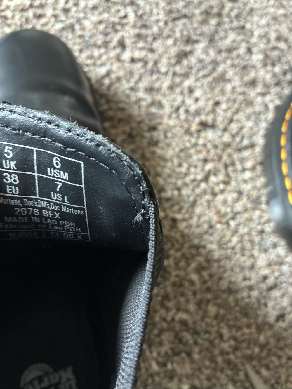 Doc Martens 2976 Black Chelsea Boots Platform EU 38 US 7 - Picture 3 of 6